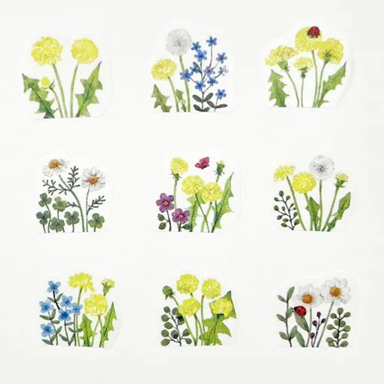 Dandelion Field Sticker Roll - Waterproof Vinyl Decals for Scrapbooking, Journals, Laptops, DIY Crafts - Perfect for Home Decor, Gift Wrapping & Planner Stickers