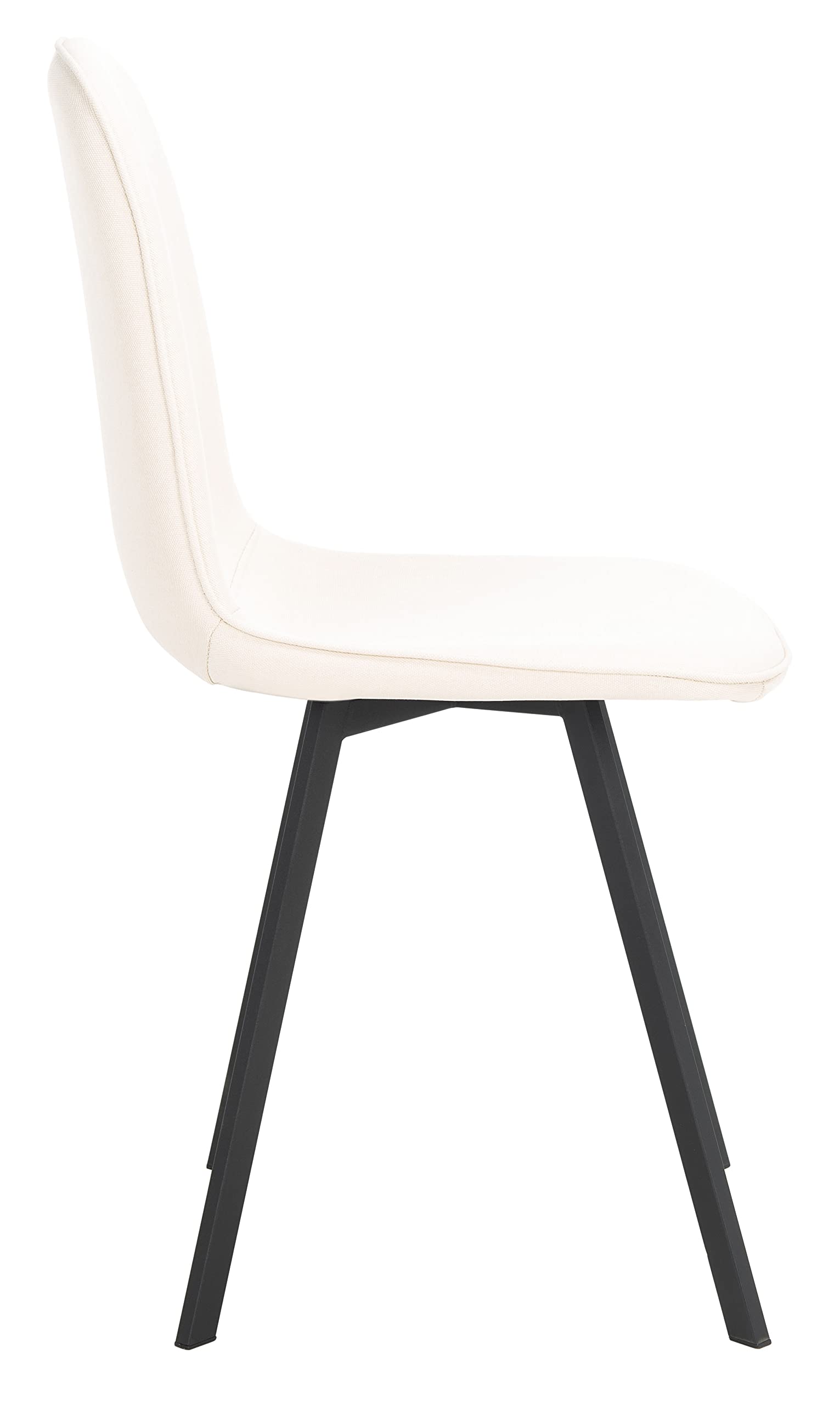 SAFAVIEH Ellery Beige & Black Accent Chair - Modern Dining & Living Room Chair for Home Decor - Perfect for Dining Sets, Lounge Areas & Farmhouse Interiors