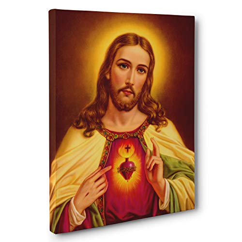 Religious Jesus Christ Portrait Canvas Wall Art - Perfect for Home Decor, Church, and Prayer Room Inspiration