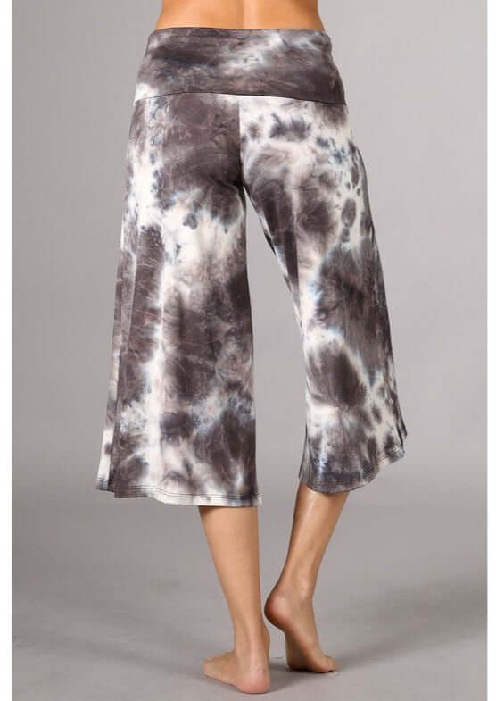 Lux Mocha Tie-Dyed Gaucho Pants for Women | Handmade in USA | Boho Chic Hippie Pants for Yoga, Beach & Festival Fashion