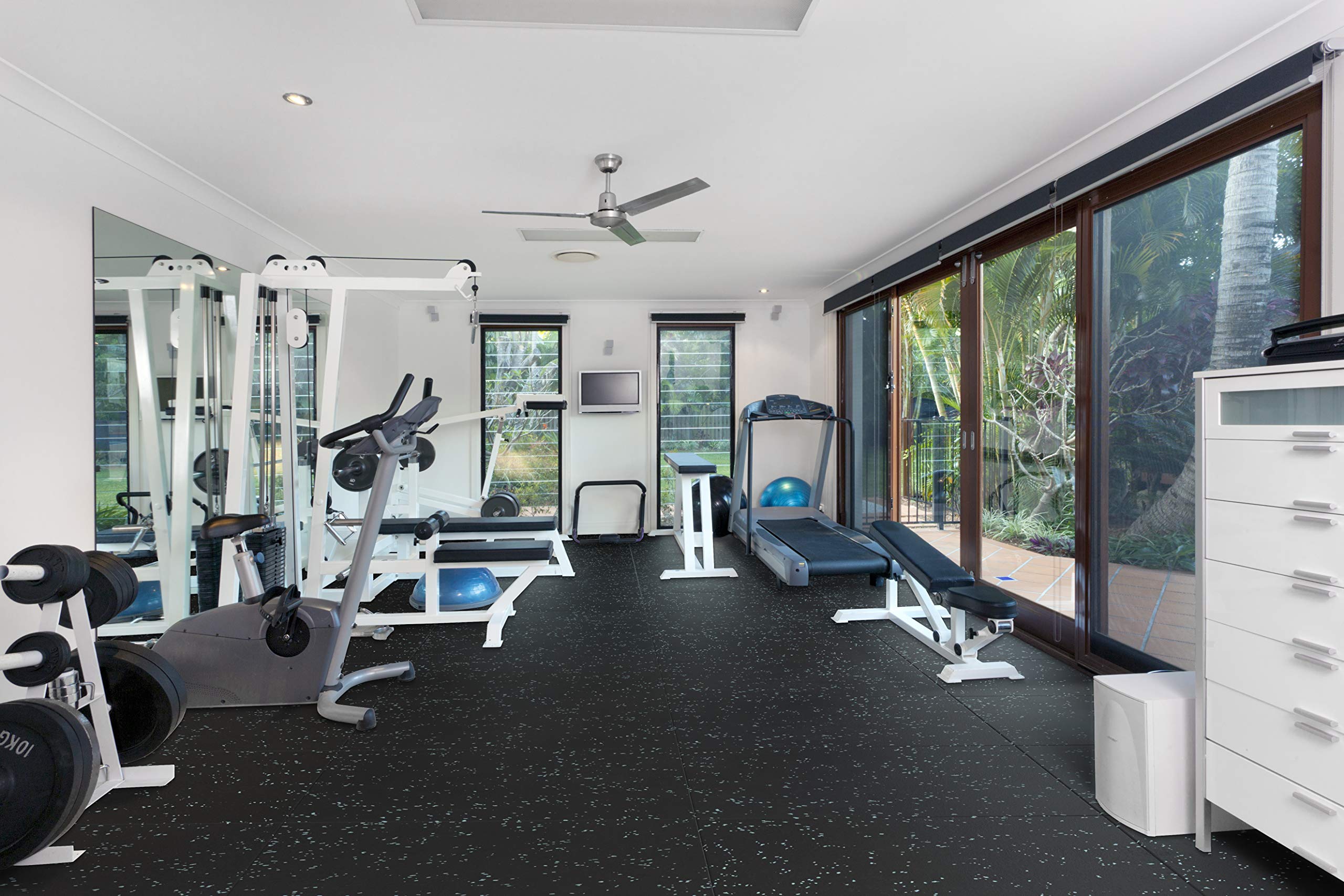 Genaflex Pro Heavy Duty Rubber Gym Floor Tiles - 1