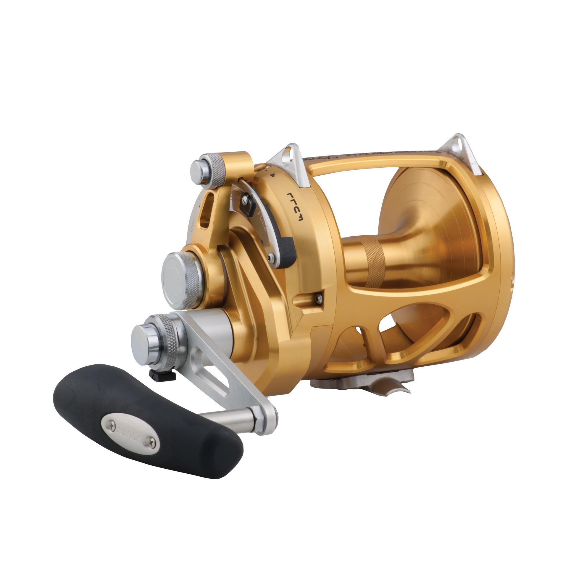 VISW 2-Speed Wide Conventional Fishing Reel - Saltwater & Freshwater Trolling Reel for Offshore & Inshore Fishing | Heavy Duty Marine Grade Construction