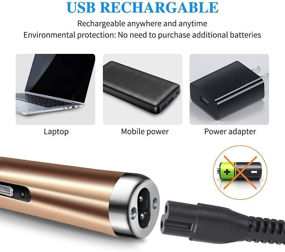 Painless Ear & Nose Hair Trimmer for Men - Waterproof Eyebrow & Facial Hair Clipper with Dual Edge Blades - Easy Cleaning Grooming Kit for Travel, Home & Personal Care