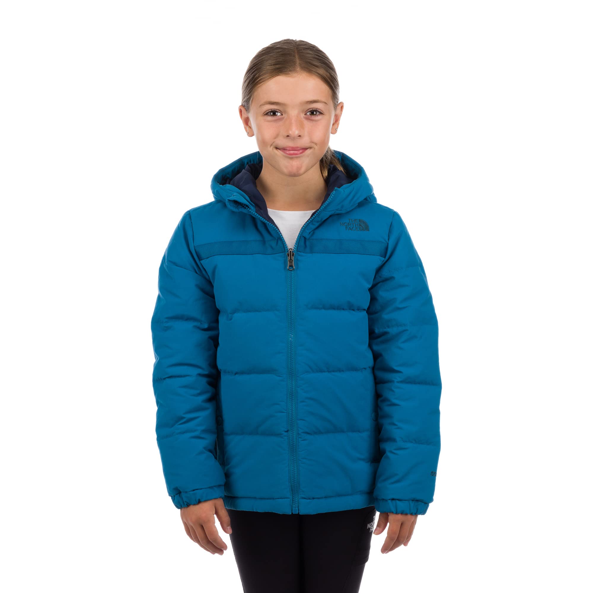 THE NORTH FACE Boys' Reversible Down Jacket - Waterproof Winter Coat for Kids | Banff Blue/Summit Navy | XS (6 Little Kid) | Outdoor Activities, Skiing, Snow Play & Cold Weather Protection