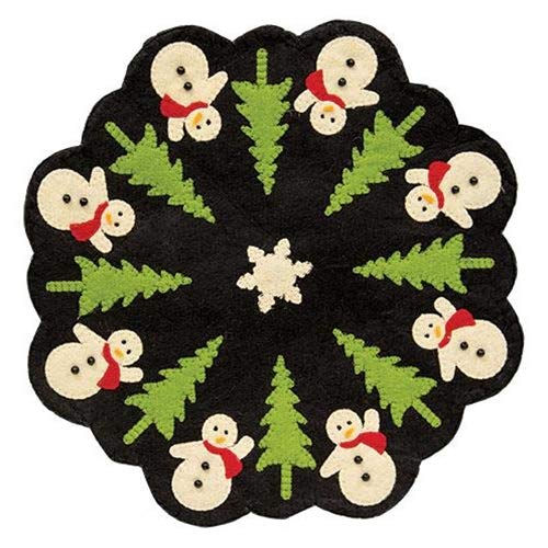 Christmas Felt Mat for Snowman & Tree - Holiday Decor