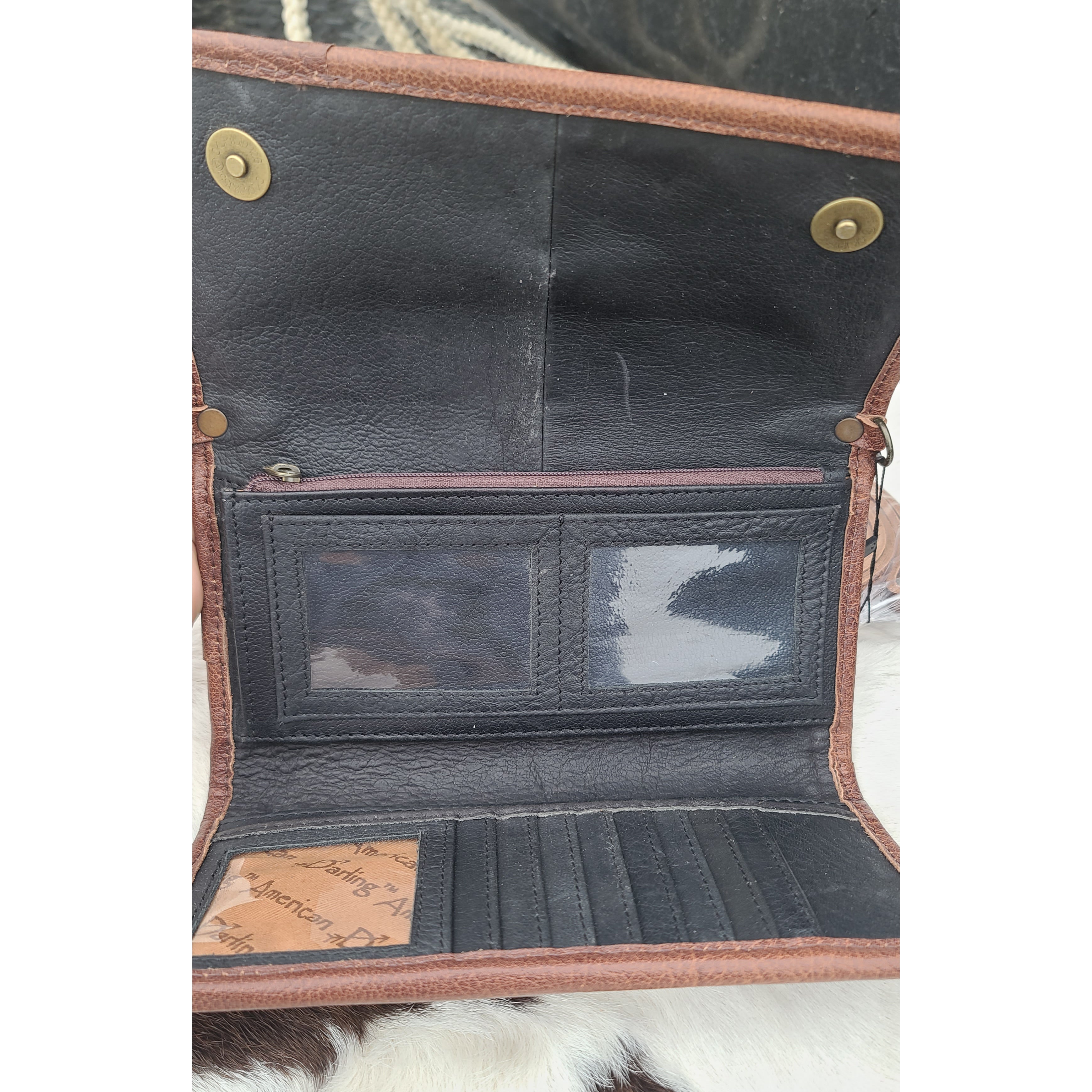 American Darling Genuine Leather Tooled Clutch Wallet - Western Style Crossbody Purse for Women | Perfect for Country Concerts, Rodeo Events & Boho Fashion Accessories
