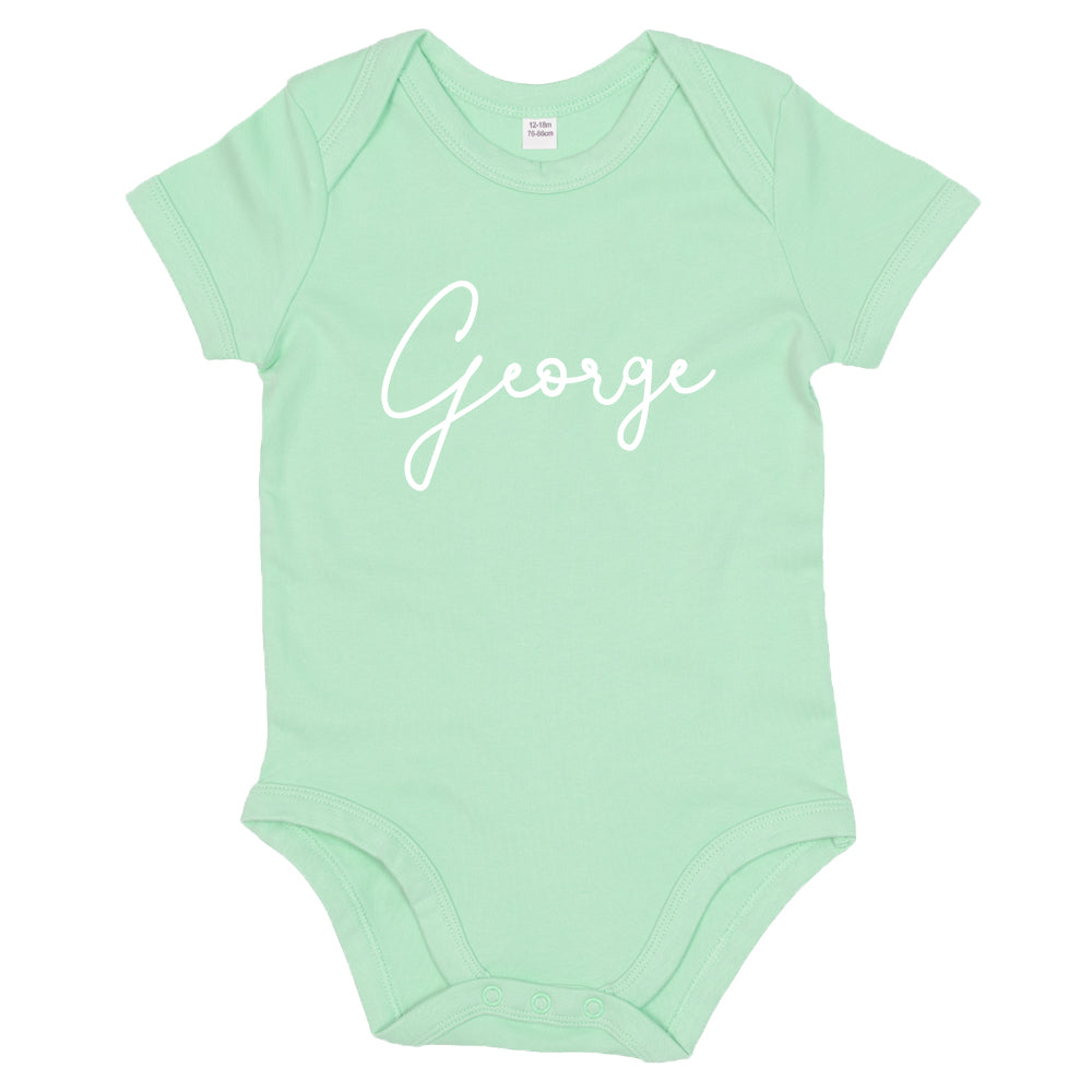 Personalized Baby Vest with Classic Script Name - Custom Infant Bodysuit for Newborns & Toddlers - Perfect for Gifts, Photo Shoots & Everyday Wear