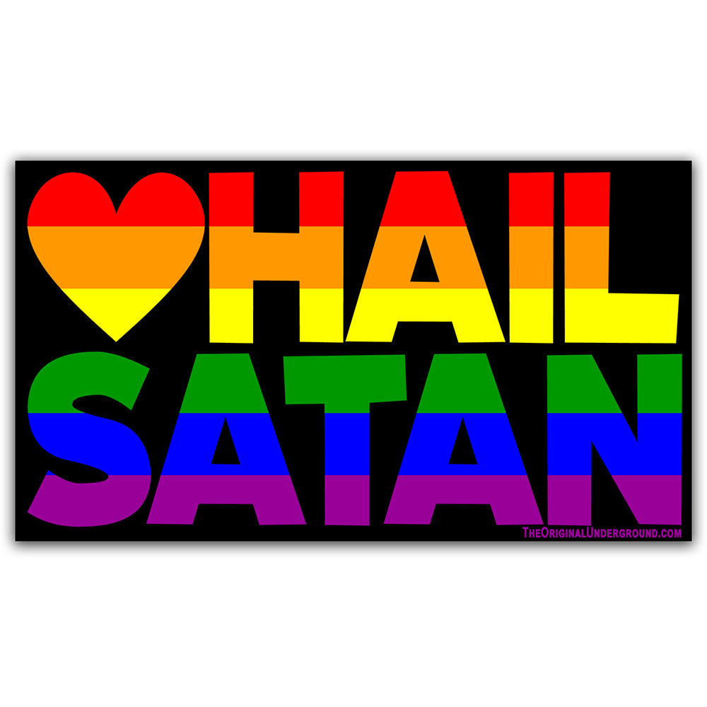 Hail Satan Sticker - Decal for Laptop, Car, Phone - Gothic, Punk, Metalhead Accessories - Express Your Dark Style