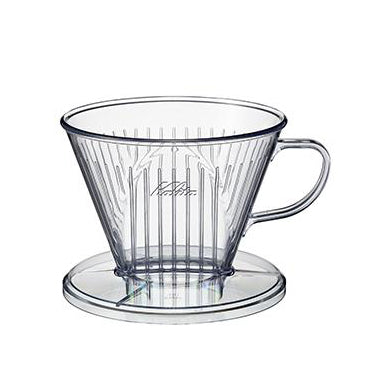 Kalita Style 103 Wide Brim Coffee Dripper - Clear Plastic Pour Over Coffee Maker for Home & Office Brewing