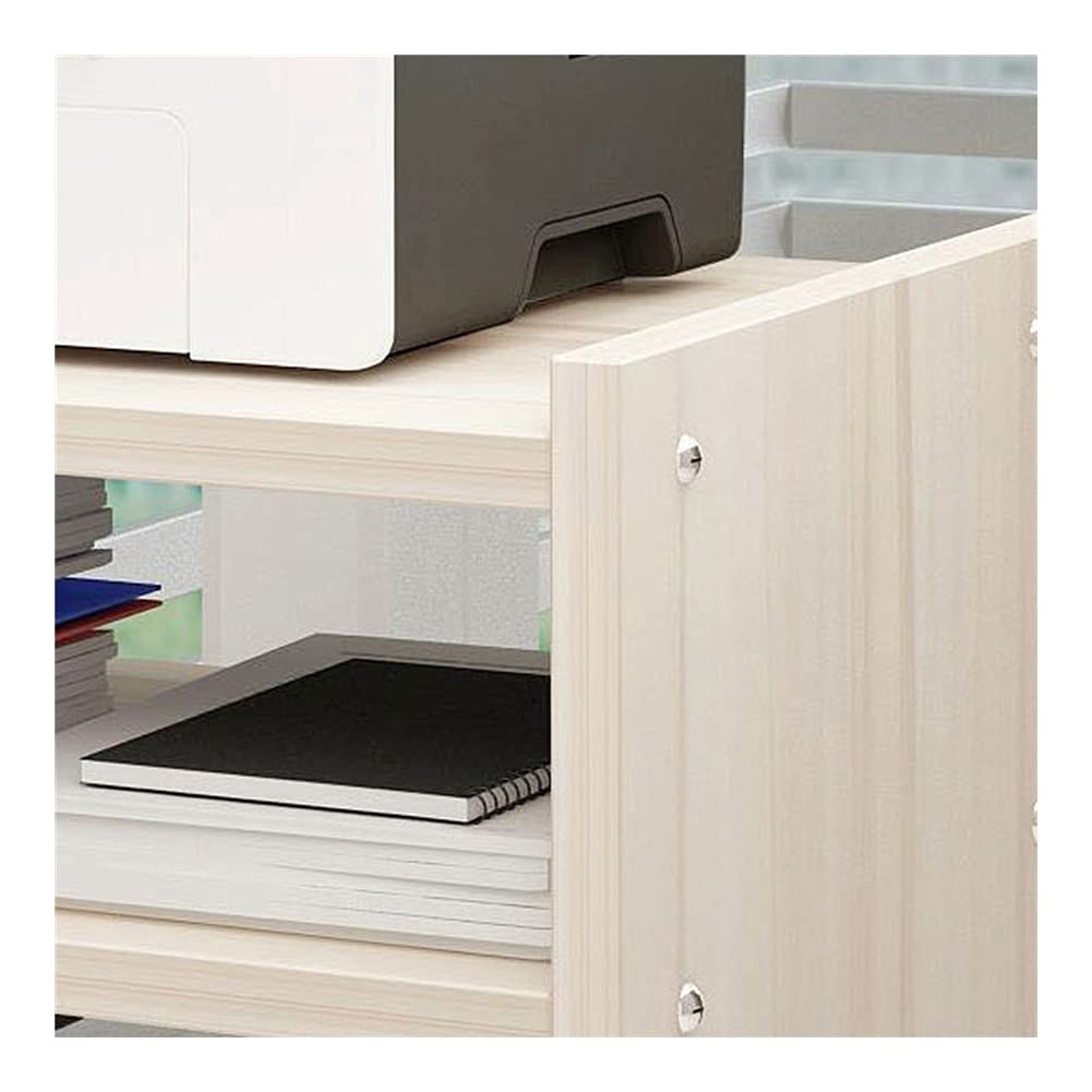 Desktop Printer Stand with Storage Shelf - Large Space Organizer for Printer, Copier & Scanner - Multi-Functional Desk File Rack - Perfect for Home Office & Workspace Organization