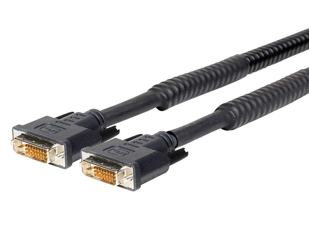 7.5m DVI-D Male to Male Cable - High Speed Digital Video Cable for PC, Monitor, HDTV - Black (7.5m/24.6ft, DVI-D Dual Link, Gold Plated Connectors) - Perfect for Gaming, Home Theater & Office Setup