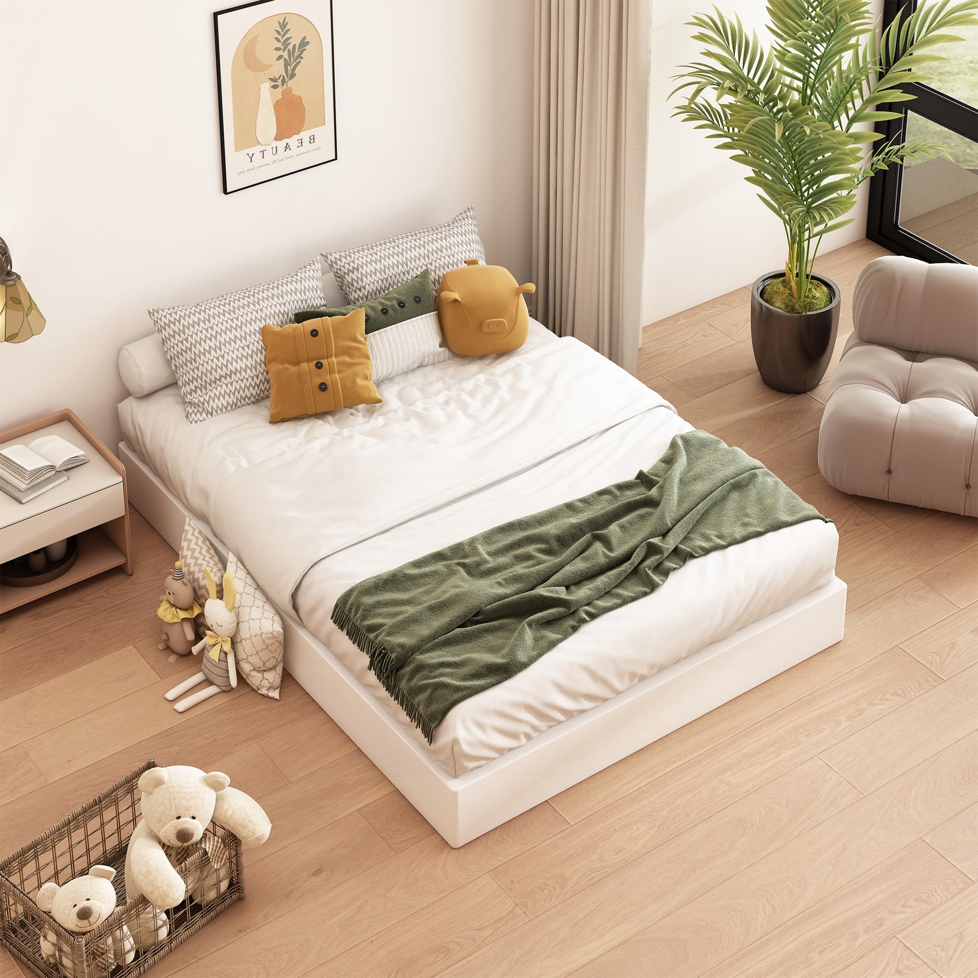 8 Inch California King Box Spring - High Profile Metal Frame with Fabric Cover, Sturdy Mattress Foundation for Noise-Free Support | Easy Assembly Bed Base for Master Bedrooms & Guest Rooms