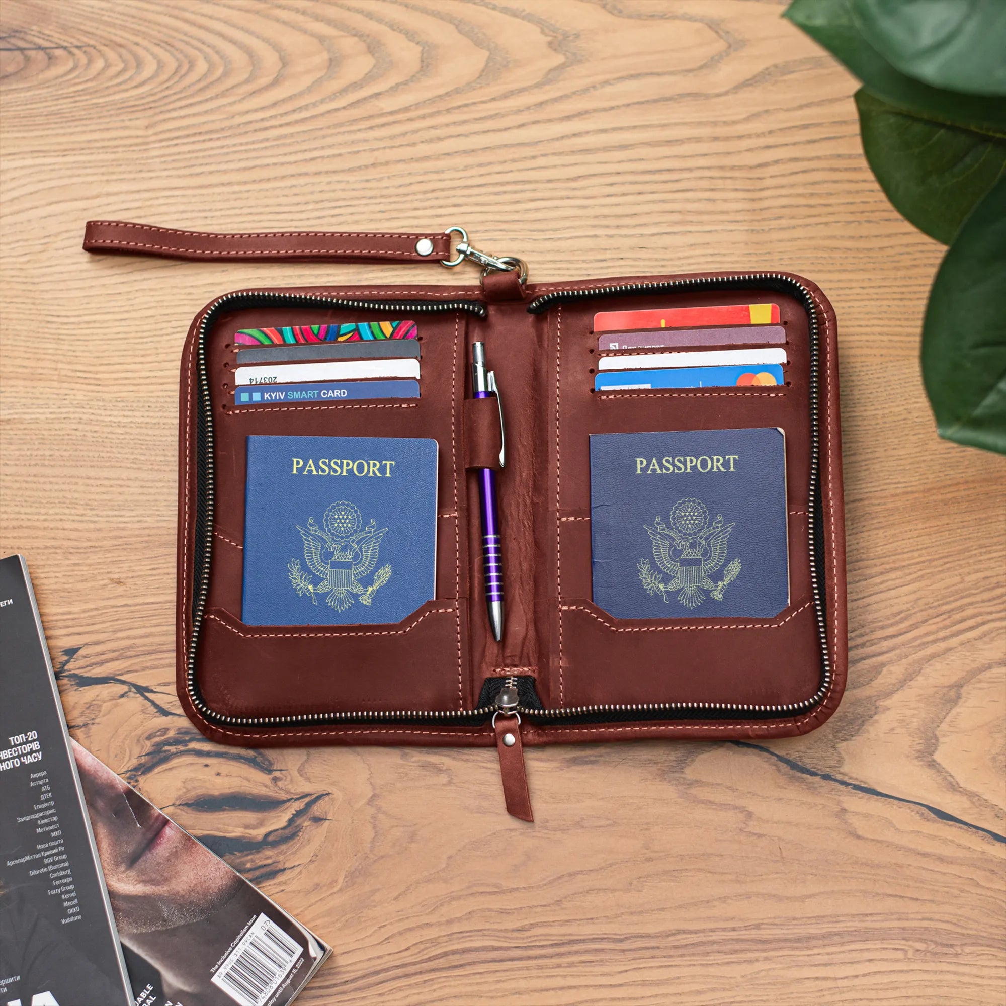 Premium RFID Blocking Passport Holder with Secure Zipper - Perfect for International Travel & Airports | Waterproof Travel Wallet for Documents & Credit Cards