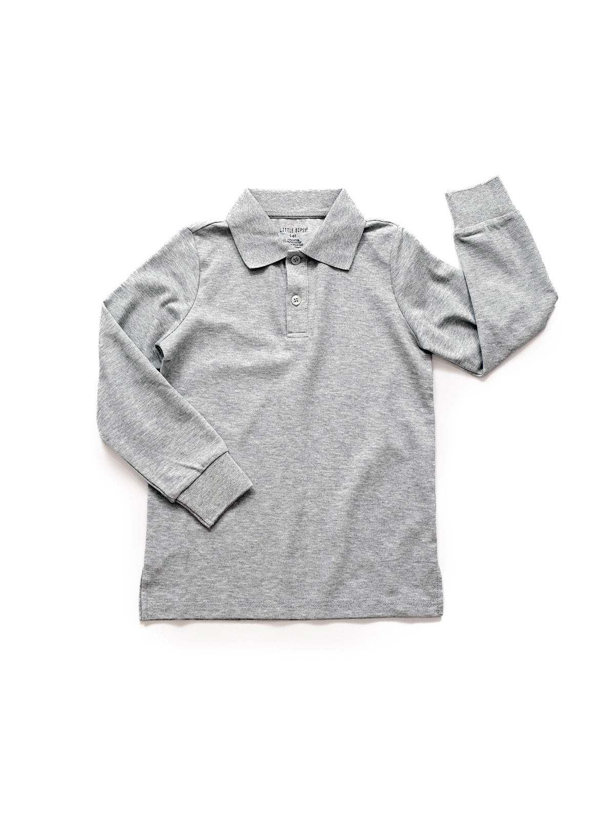 Men's Classic Long Sleeve Polo Shirt - Soft Cotton Blend, Comfort Fit, Grey - Perfect for Casual Wear, Office & Golf