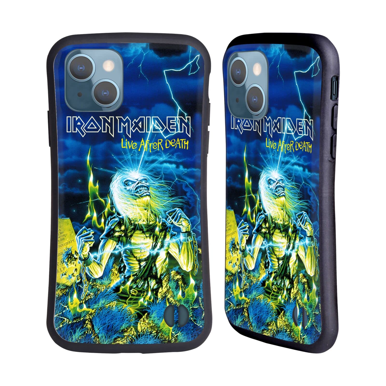 Officially Licensed Iron Maiden Live After Death Tour Hybrid Case for iPhone 13 - Rock Music Fan Protective Cover - Perfect for Concerts, Daily Use & Gift Giving