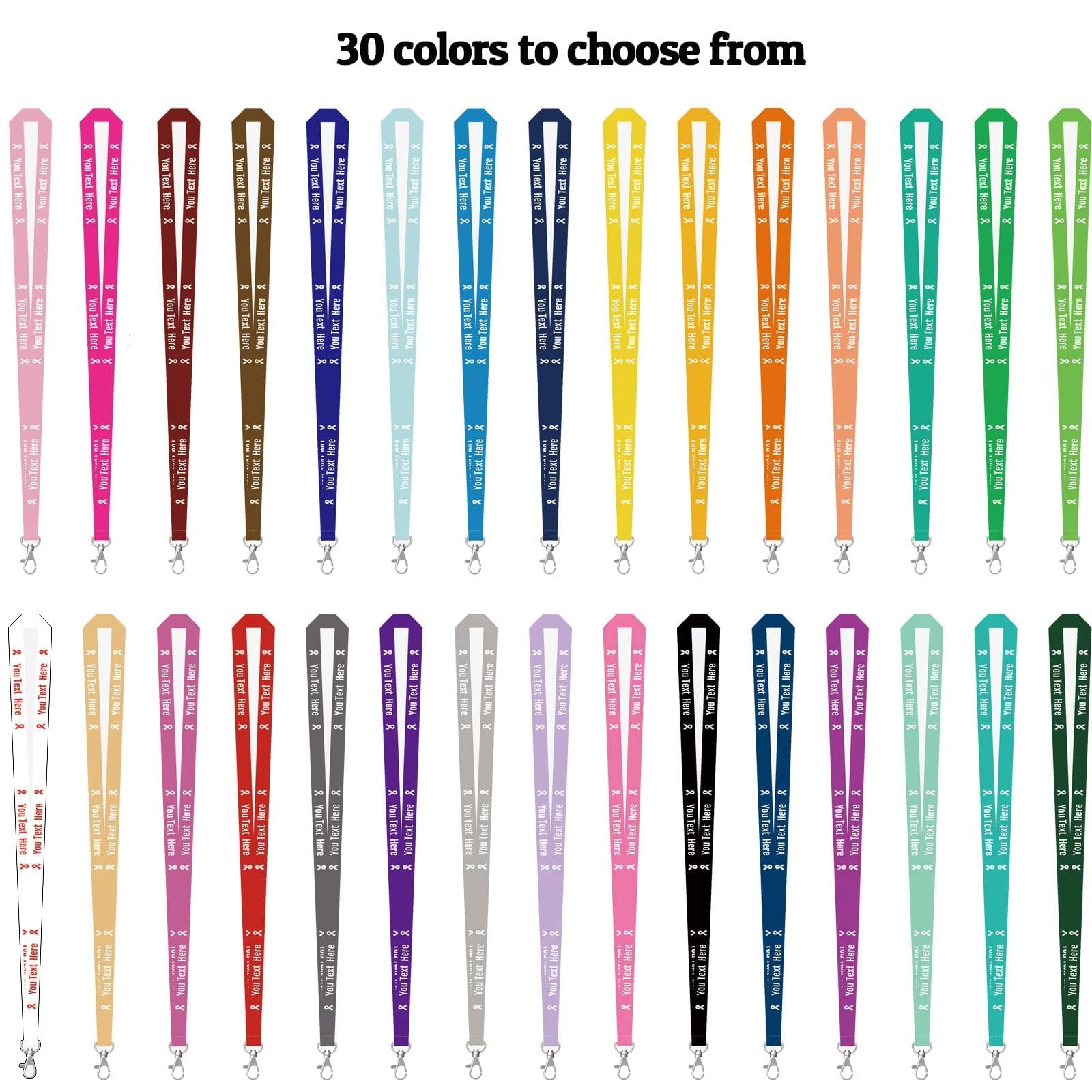 Custom Lanyards with Logo - ID Badge Straps for Work & School