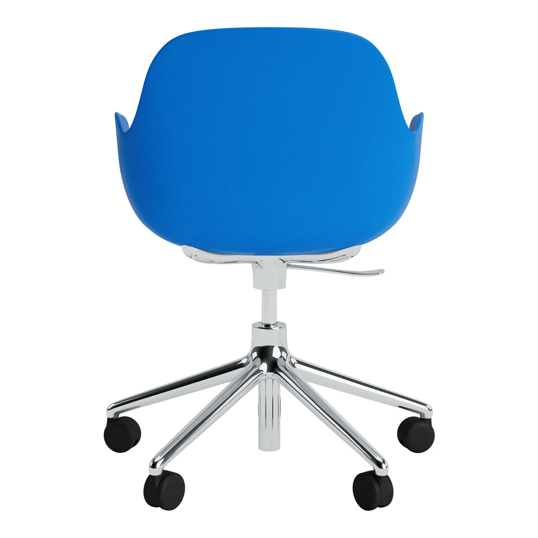 Modern Form Armchair with 5W Swivel Base & Gas Lift Mechanism - Ergonomic Office Chair for Home & Workspace Comfort