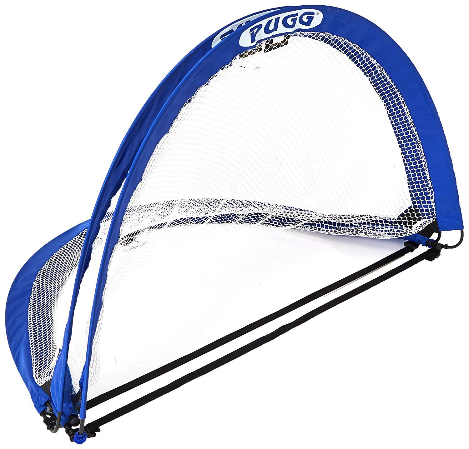 PUGG 4ft Portable Pop Up Soccer Goal - Original Training Futsal Football Net with Carry Bag (Set of 2) - Perfect for Backyard Practice, Youth Games & Pickup Matches