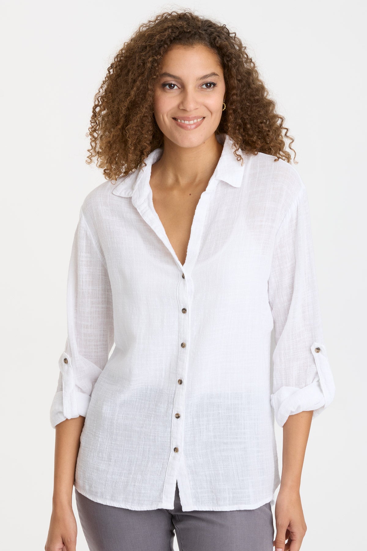 Stylish Porter Blouse in White - Elegant Women's Tops for Work & Casual Wear | Perfect for Office, Date Night & Everyday Outfits