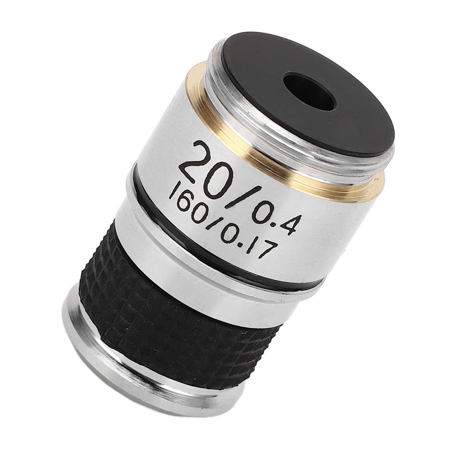Premium RMS 20X Microscope Objective Lens - Alloy Construction with Chrome Plating | High Durability, Polished Optics | Ideal for Laboratory Research, Education & Scientific Observation