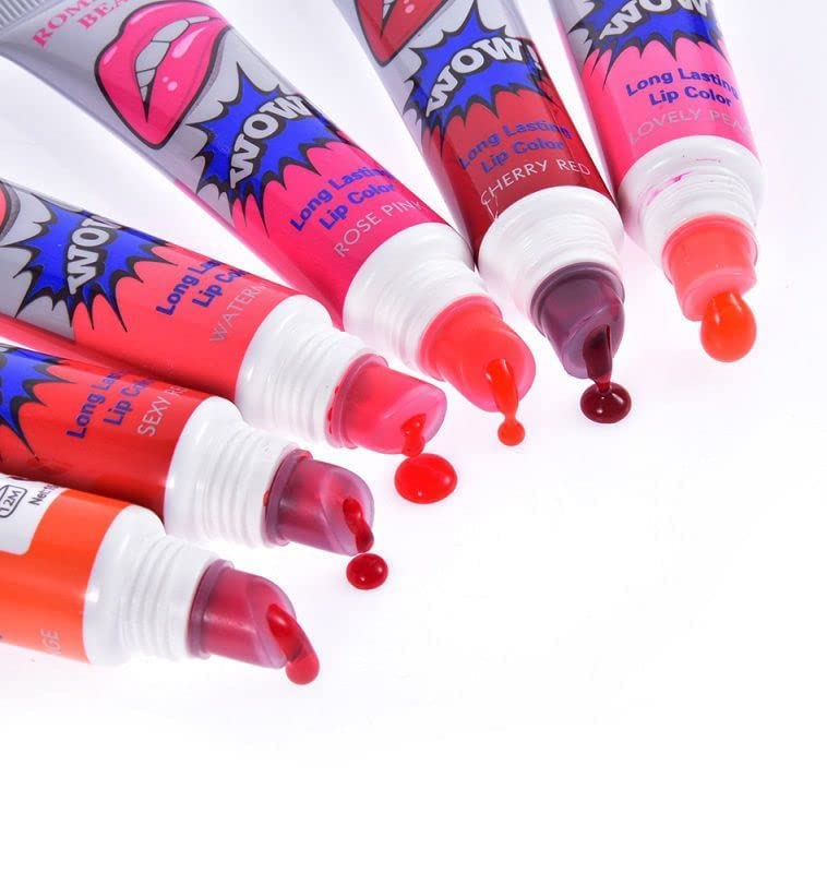 Pink Shimmer Romantic Bear Lip & Cheek Tint - 6 Pack, Natural & Long-Lasting Makeup for Lips & Cheeks, Perfect for Date Night, Parties & Everyday Glam
