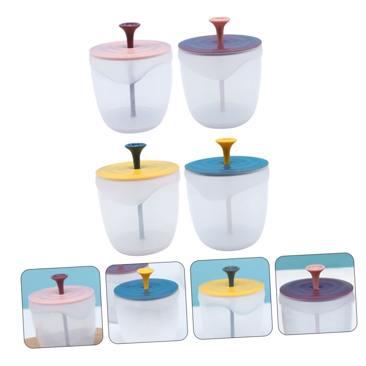 4pcs Facial Bubble Maker Bottle - Travel Size Foaming Cup for Face Cleansing | Easy to Use Whipped Bubble Maker | Perfect for Skincare Routine & Travel Essentials