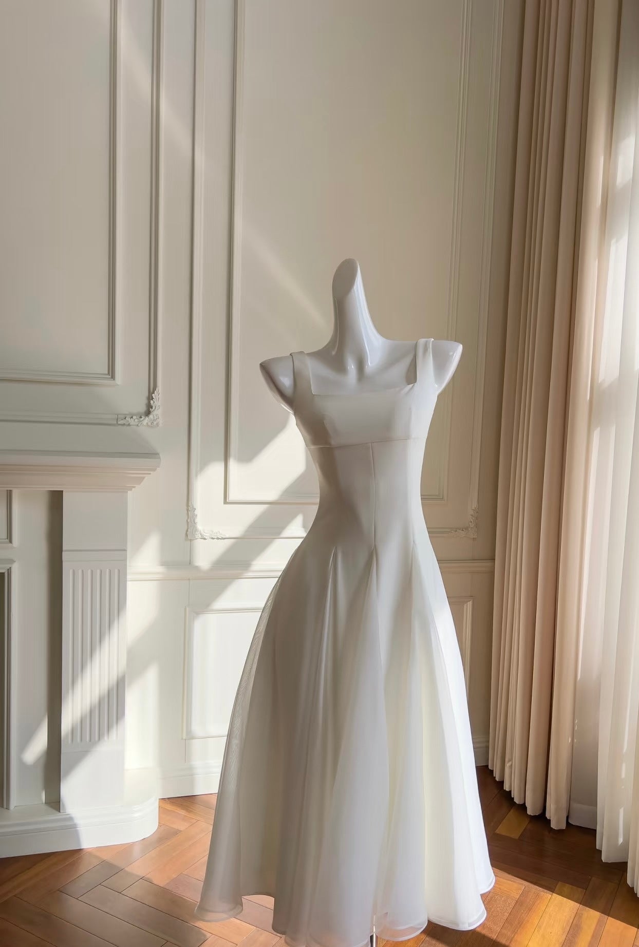 Elegant A-Line Ivory Prom Dress with Chiffon Fabric - Formal Party Gown J6332 for Homecoming, Wedding Guest & Evening Events