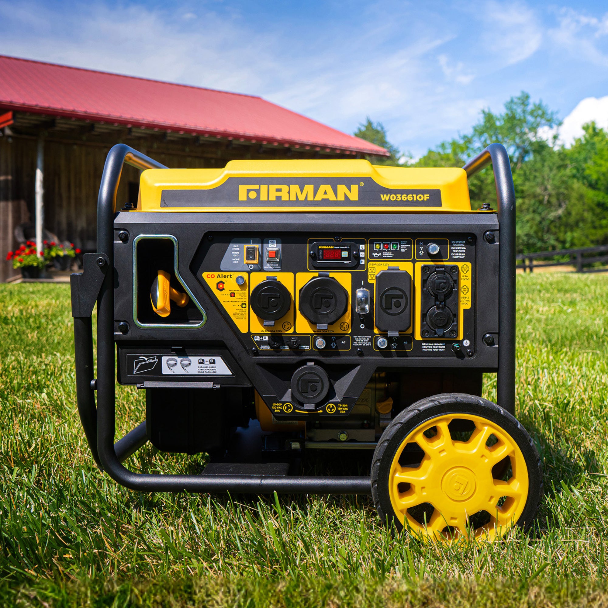 4500W Portable Inverter Generator with Recoil Start & CO Alert - Quiet, Lightweight Power for Camping, RV Trips & Emergency Backup