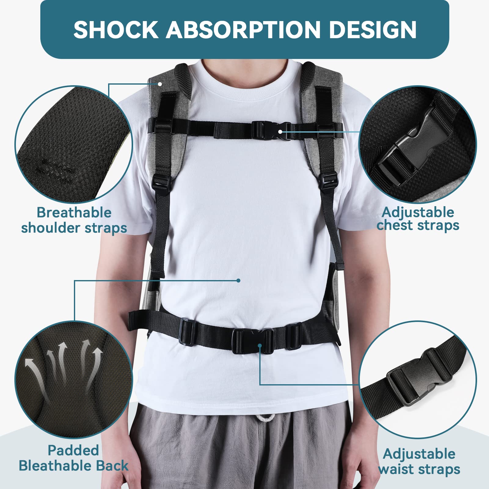 Petsfit Upgraded Pet Backpack Carrier with Waist Cushion - Comfortable & Secure for Small/Medium Dogs, Cats & Rabbits (Up to 18 lbs) - Perfect for Travel, Hiking & Outdoor Adventures
