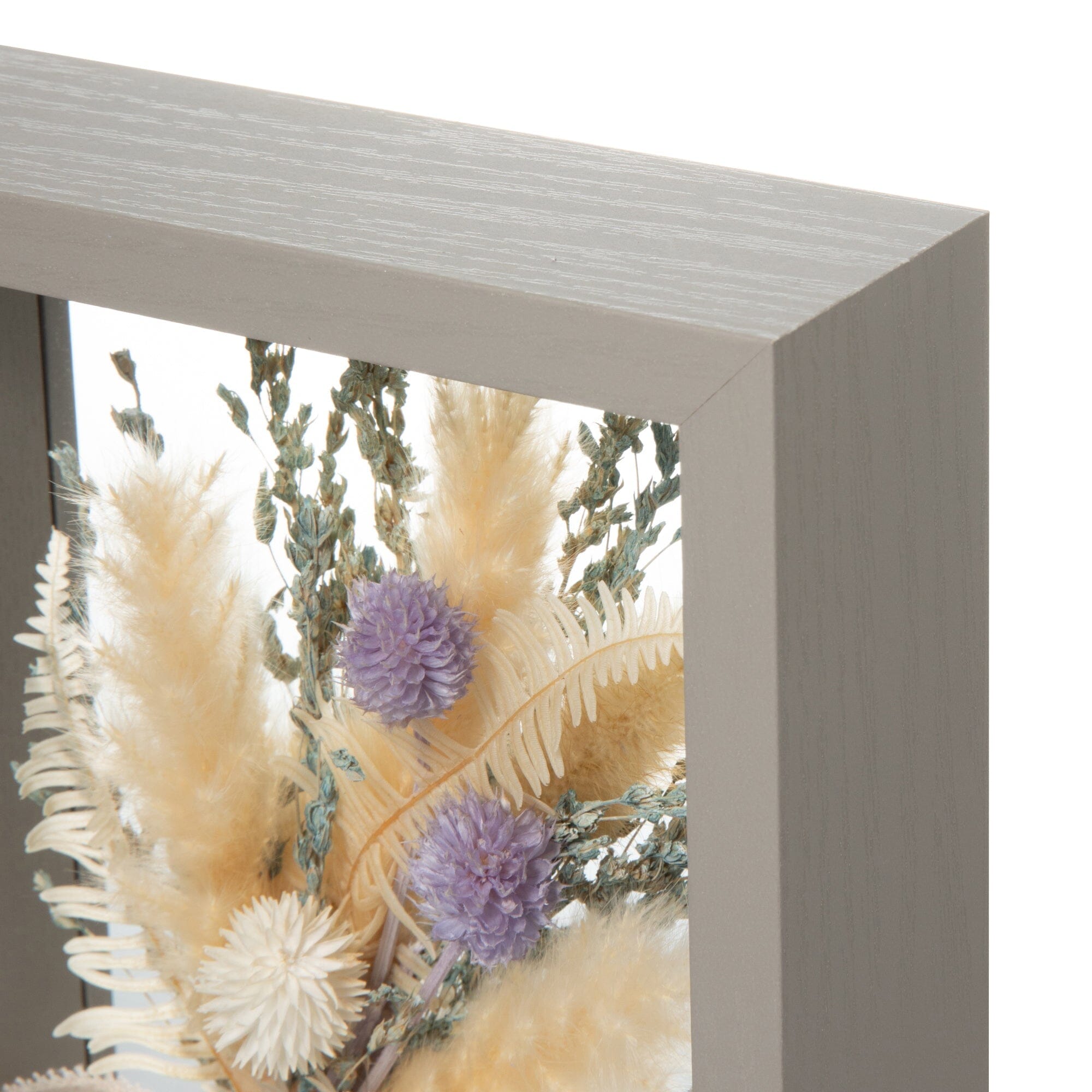 Premium Dried Blue Flower Frame - Elegant Home Decor for Wall, Wedding, Gift & Boho Room Aesthetic