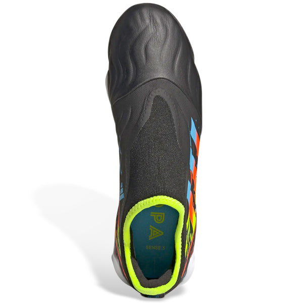 Adidas Copa Sense.3 LL Turf Soccer Cleats for Men - Core Black/Team Solar Yellow - Firm Ground Football Shoes for Training & Matches