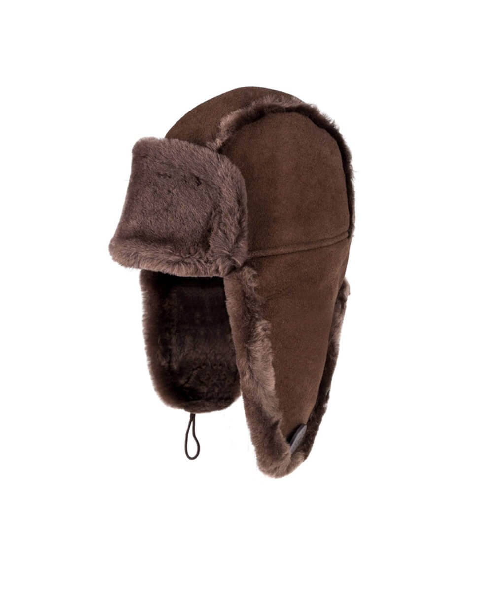 UGG Button Aviator Hat for Women - Winter Fleece Lined Pilot Cap with Ear Flaps - Cozy Cold Weather Accessory for Outdoor Activities, Skiing & Snowboarding