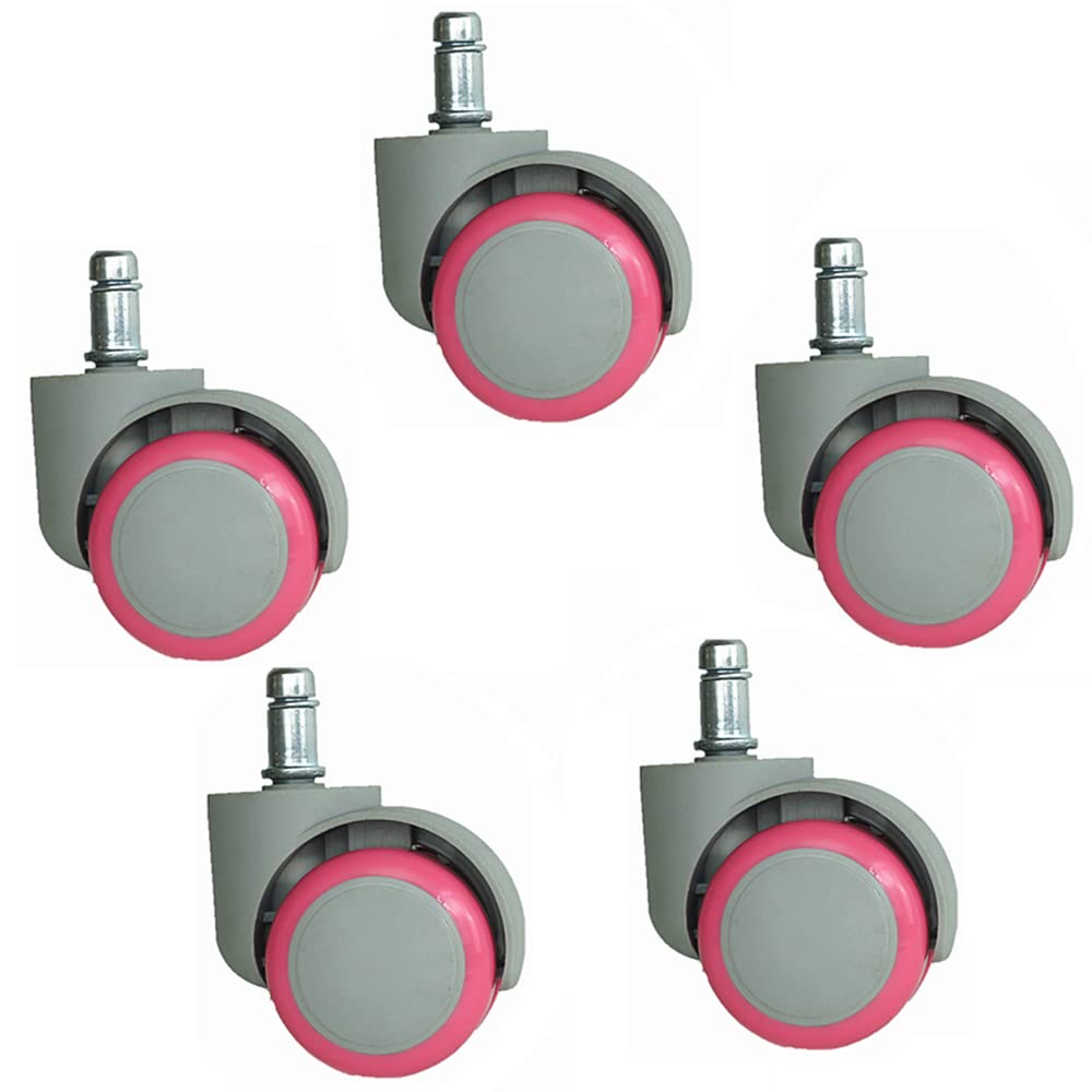 2-Pack Locking Caster Wheels for Office Chairs - Quiet Rolling Swivel Casters Replacement for Study Chair, Computer Chair - Perfect for Home Office, Gaming Setup & Workspace Mobility
