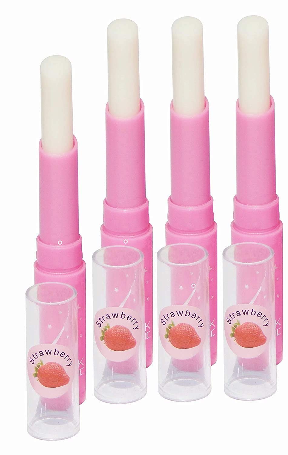MK 4-Piece Pink Magic Lip Winter Balm with Vitamin C - Hydrating Lip Care for Dry Chapped Lips | Perfect for Cold Weather, Skiing & Daily Moisturizing