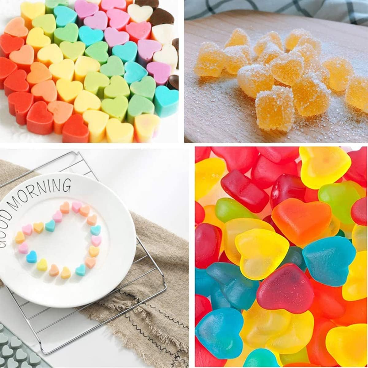 LEGACYCART 55-Cavity Silicone Heart Mold for Baking, Ice Cubes, Candy & Chocolate - Perfect for Valentine's Day Treats, DIY Gummy Bears, Cake Decorating & Party Desserts