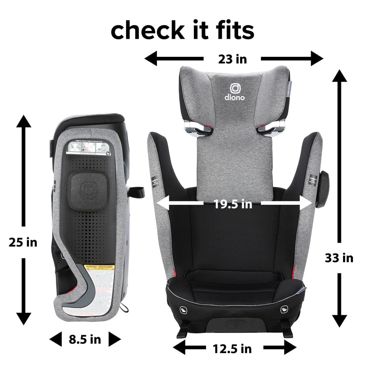 Diono Monterey® 6DXT SafePlus® High Back Booster Car Seat for Kids - Premium Safety & Comfort for Travel - Perfect for School, Road Trips & Family Adventures