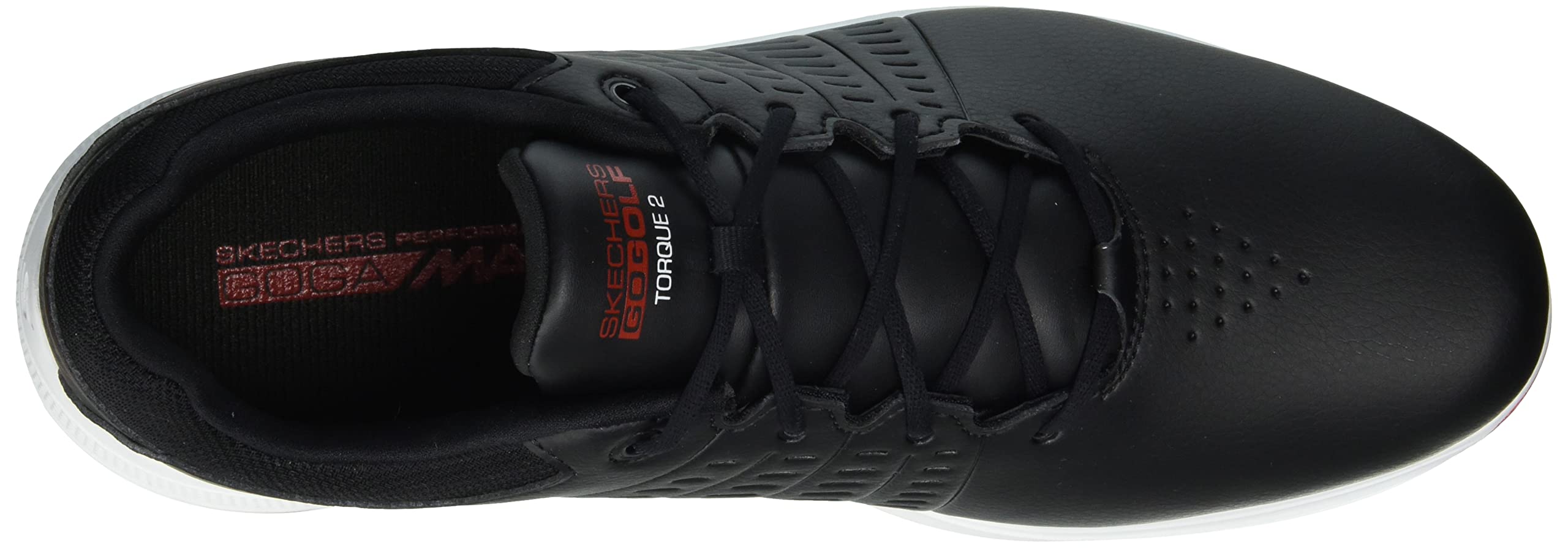 Skechers Men's Torque Waterproof Golf Shoes - Lightweight Comfortable Spiked Golf Shoes for Men, Breathable & Slip-Resistant - Perfect for Golf Course, Driving Range & Outdoor Sports
