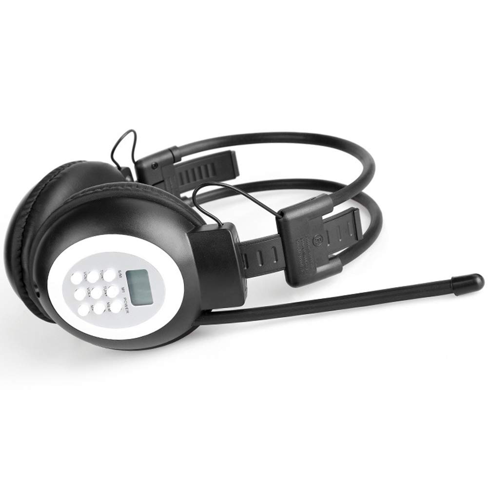 MOVKZACV Portable FM Radio Headphones - Wireless Ear Muffs with Built-in Radio & Superior Reception for Walking, Jogging, Work & Music - Perfect for Outdoor Activities, Commuting & Relaxation