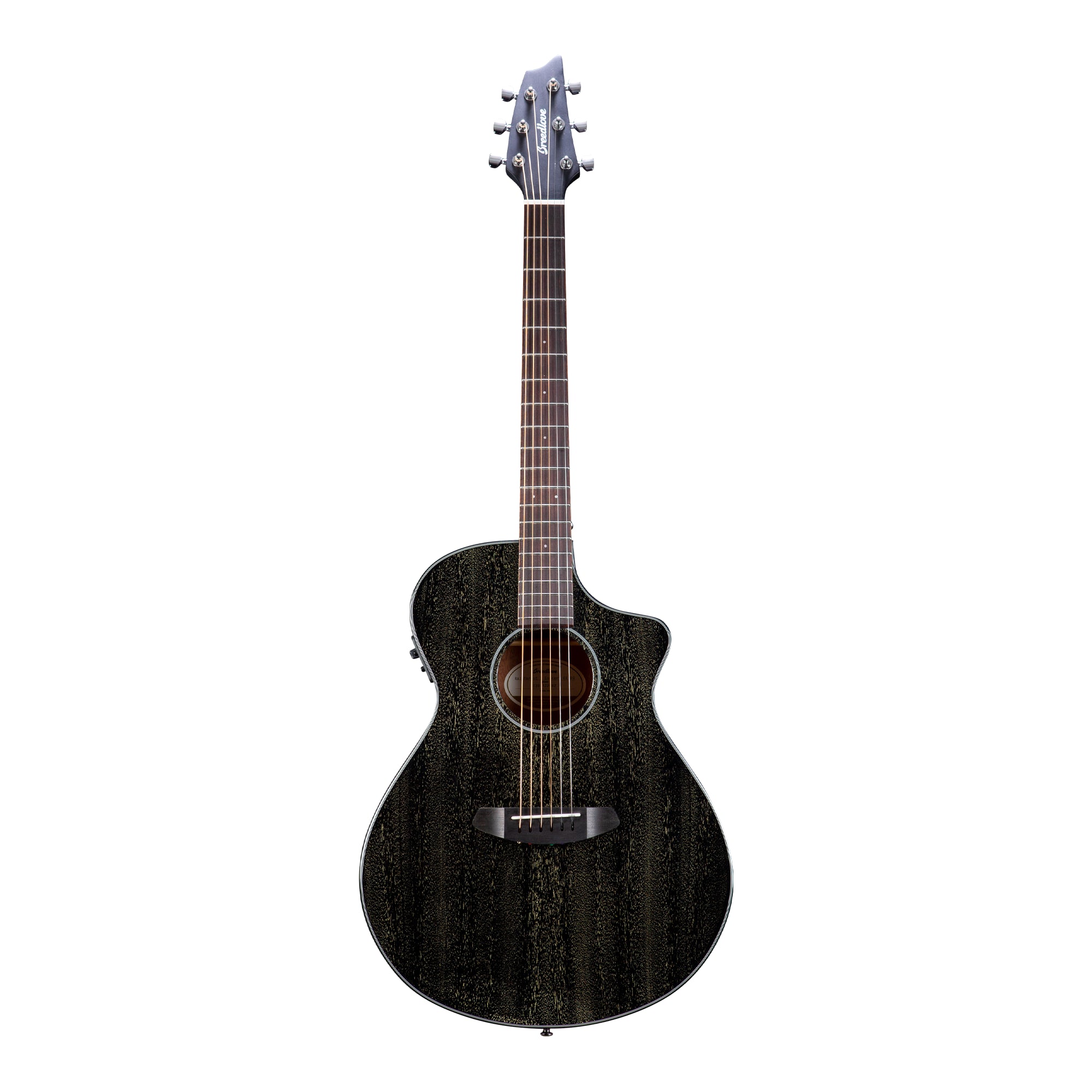 Breedlove Rainforest S Concert Acoustic Electric Guitar - Black Gold CE Finish | Perfect for Stage Performances & Studio Recording