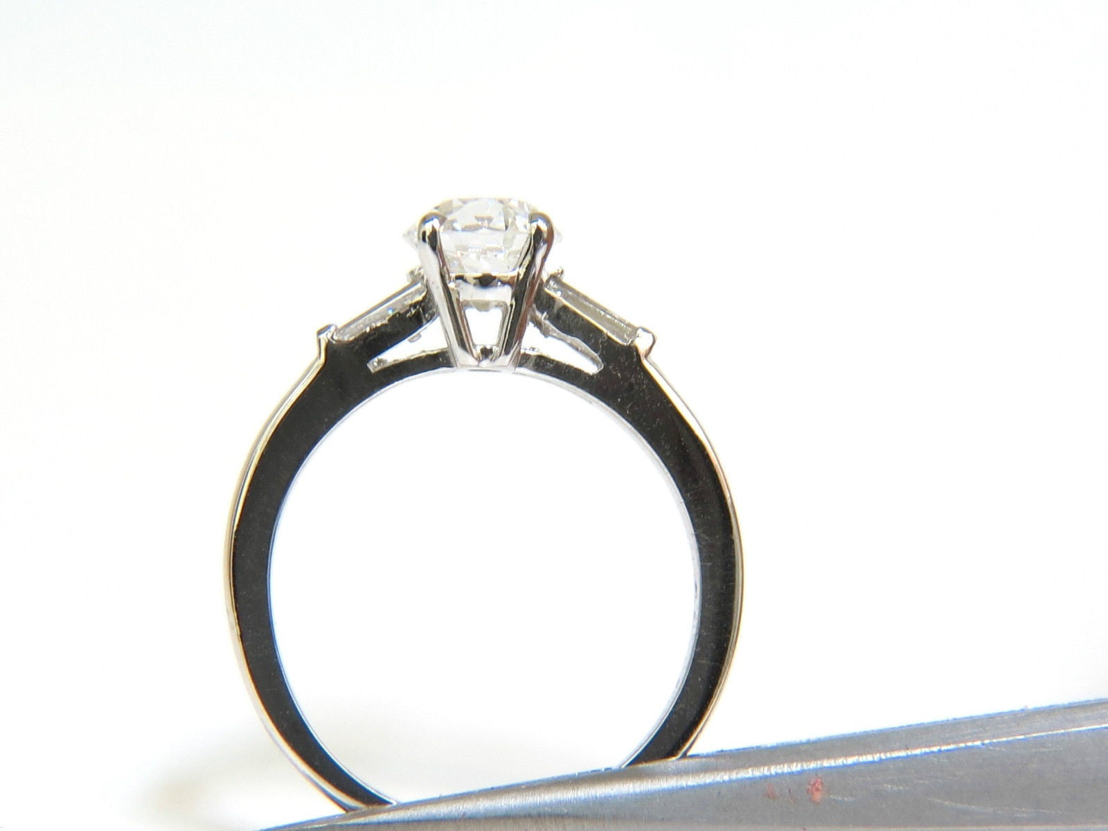 1.21CT GIA Certified European Cut Diamond Ring - F Color VS2 Clarity Platinum Band for Engagement, Wedding & Anniversary Gifts