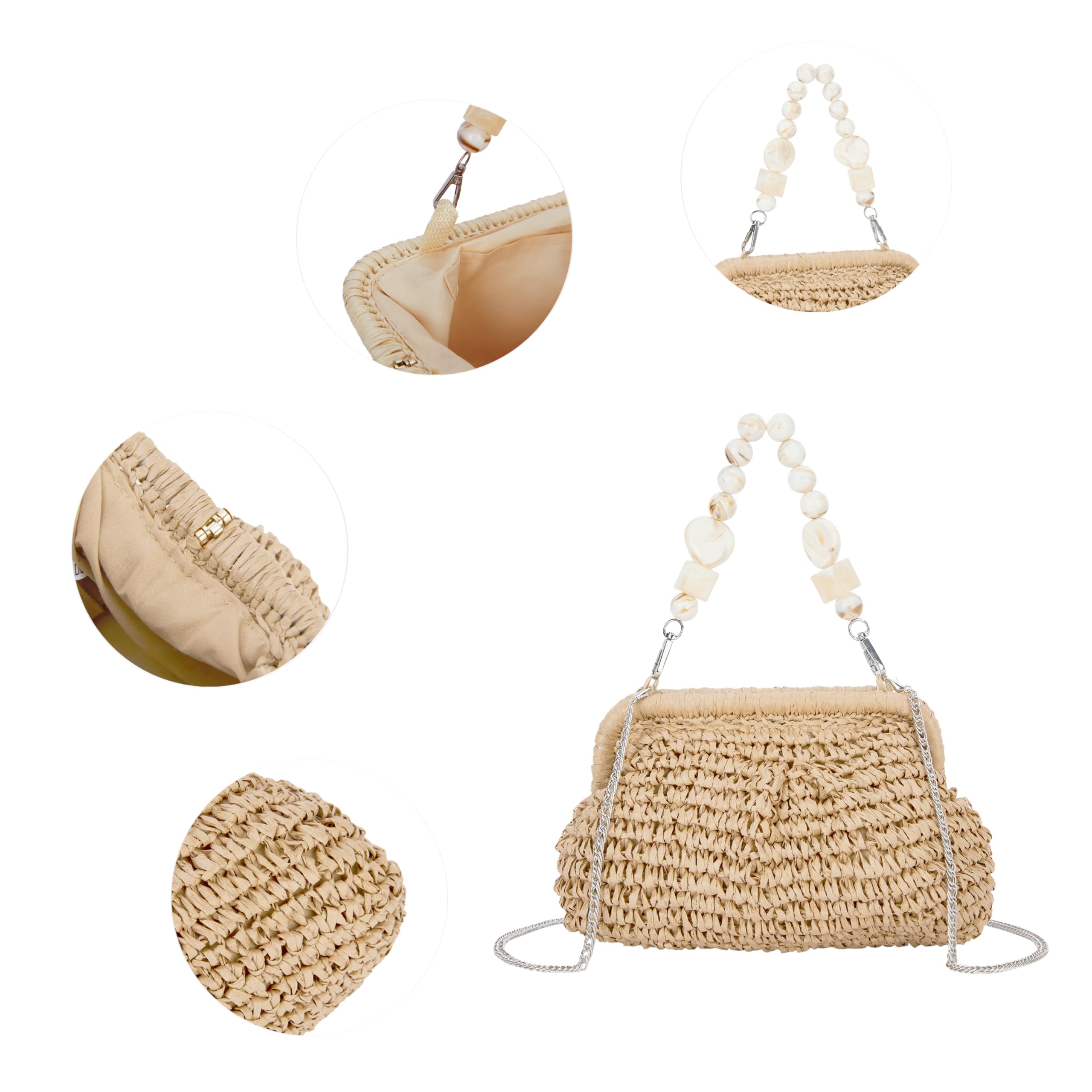 Stylish Woven Straw Handbags for Women - Casual Crossbody Purse & Small Clutch - Perfect for Beach Parties, Summer Outings & Boho Fashion Accessories