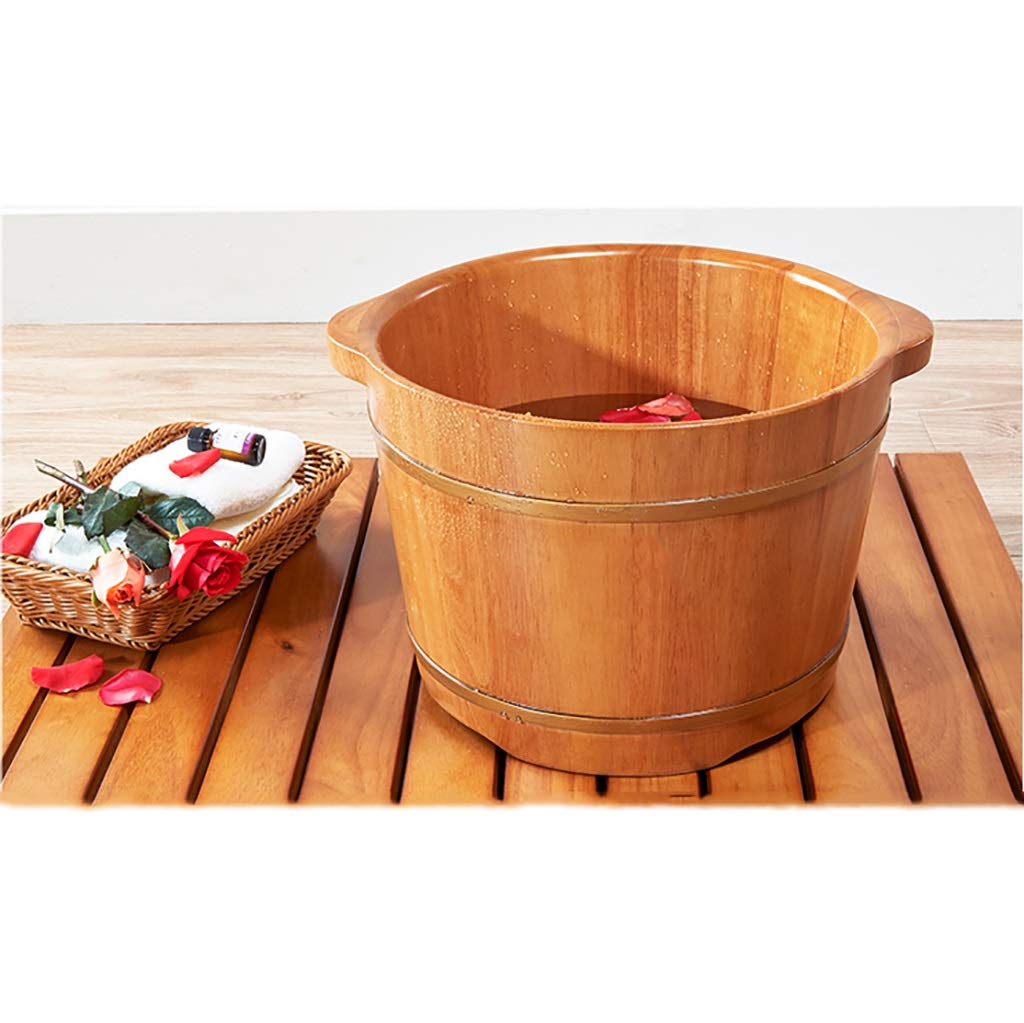 Premium Solid Wood Sauna Bucket - Foot Bath Tub & Massage Spa for Relaxation | Home Sauna Accessories with Infusion Function | Perfect for Aromatherapy, Detox & Stress Relief