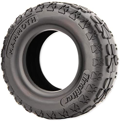 MAMMOTH TireBiter II Durable Dog Chew Toy - 6 Inch Tough Rubber Chew Toys for Aggressive Chewers (Pack of 4) - Perfect for Large Dogs, Puppy Teething, and Outdoor Playtime