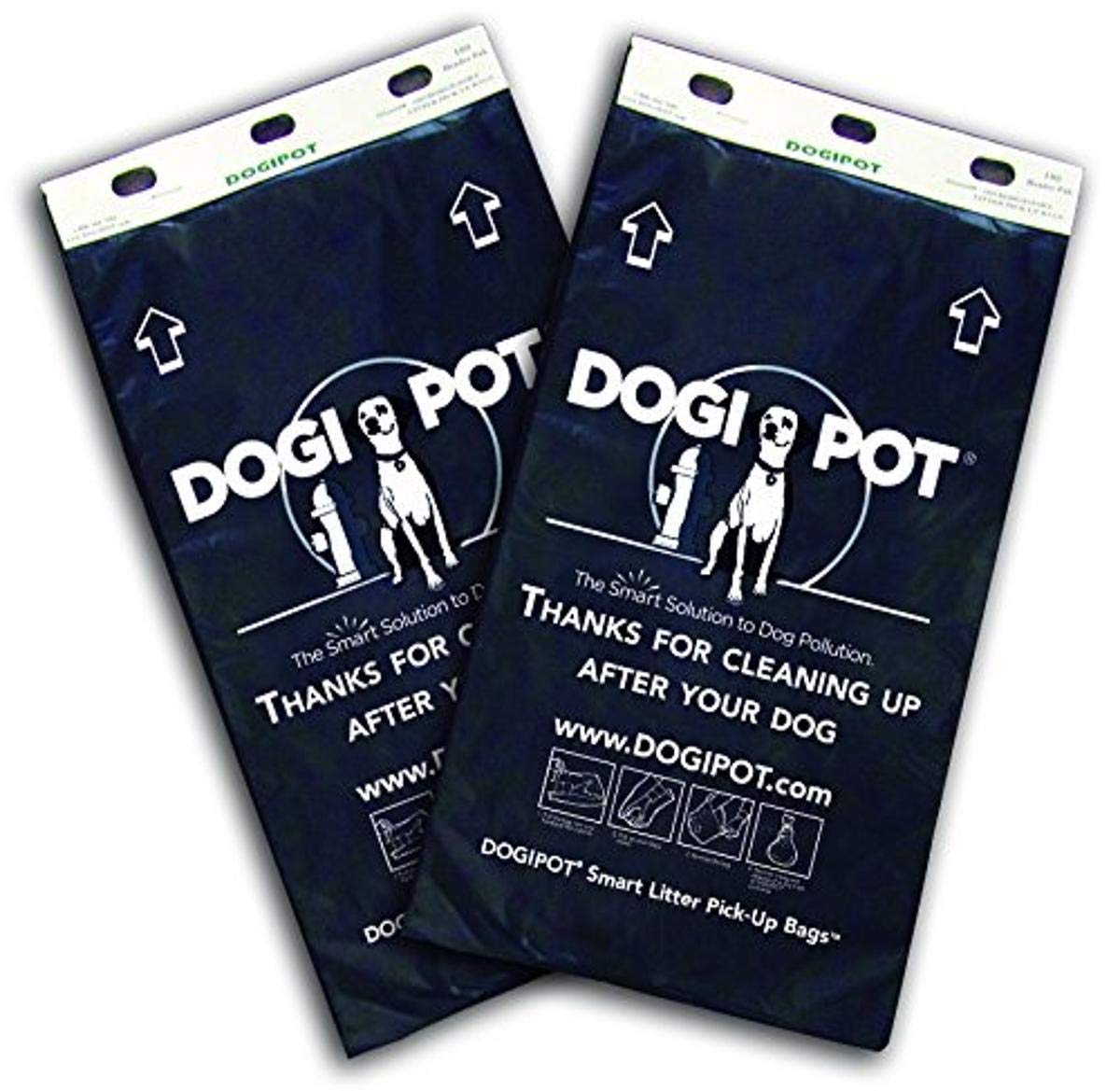 Dogipot 1402HP-CASE Header Pak Litter Pick Up Bags - 100 Bags per Card (2000 Bags per Case) | Biodegradable Dog Waste Bags for Easy Cleanup at Parks, Walks & Backyards