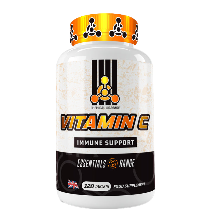 Chemical Warfare Vitamin C 120 Tablets - High Potency Immune Support Supplement for Daily Wellness & Fitness