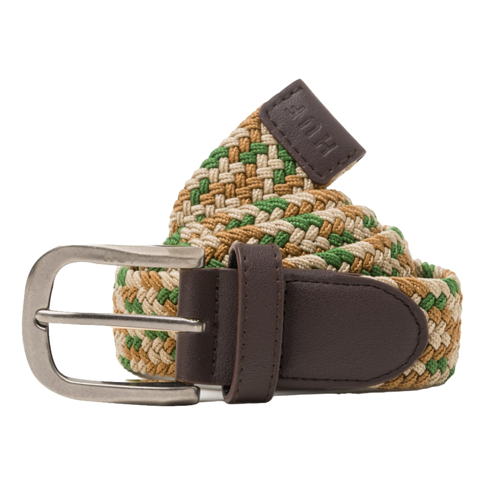 HUF Woven Belt for Men - Classic Camel Color Adjustable Waistband | Perfect for Casual Wear, Jeans, and Street Style Outfits