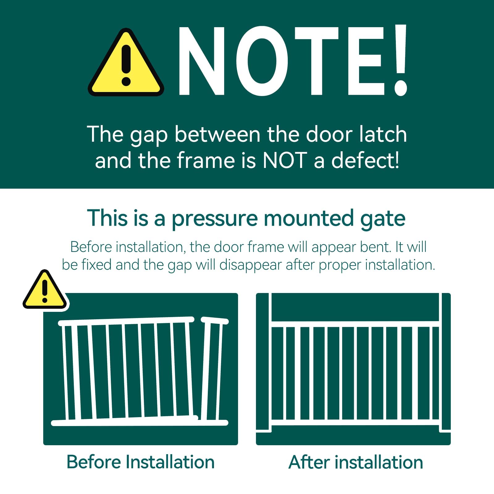BABELIO 29-55 Inch Extra Wide Baby Gate & Pet Barrier - Pressure Mounted No Tools Needed for Stairs, Doorways, Hallways - Black Metal Safety Gate for Toddlers, Dogs & Home Protection