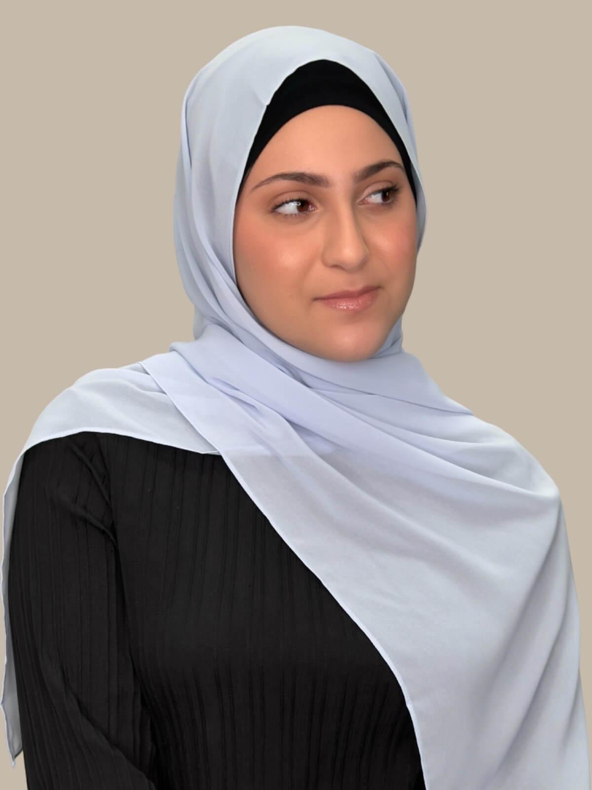 Luxury Chiffon Hijab Scarf for Women - Modish Girl Skye Collection - Perfect for Daily Wear, Prayer & Special Occasions