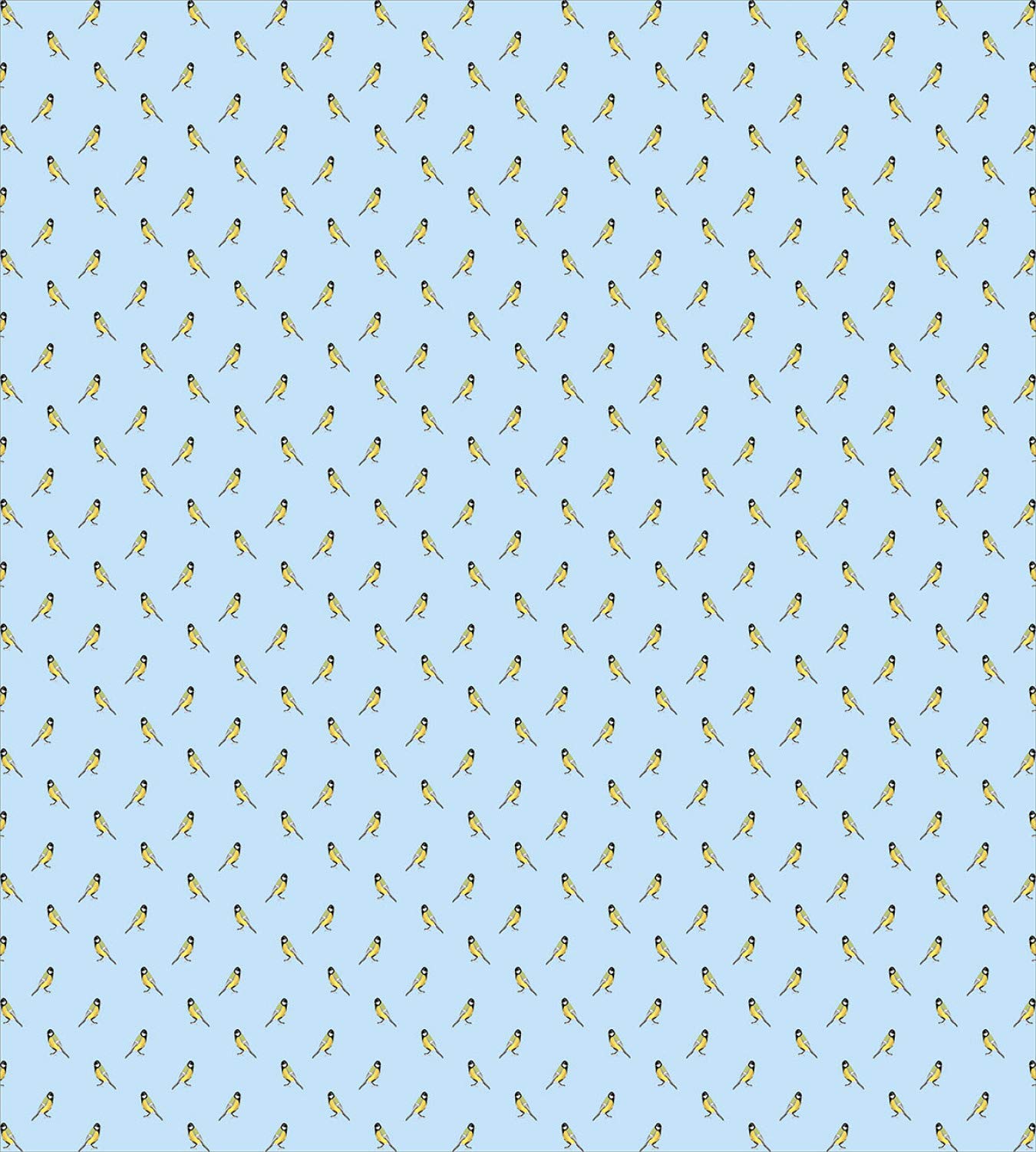 Ambesonne Yellow Bird Duvet Cover Set - Minimalist Avian Pattern 3-Piece Bedding (King Size) in Pale Blue & Yellow | Soft & Breathable for Cozy Bedroom Decor