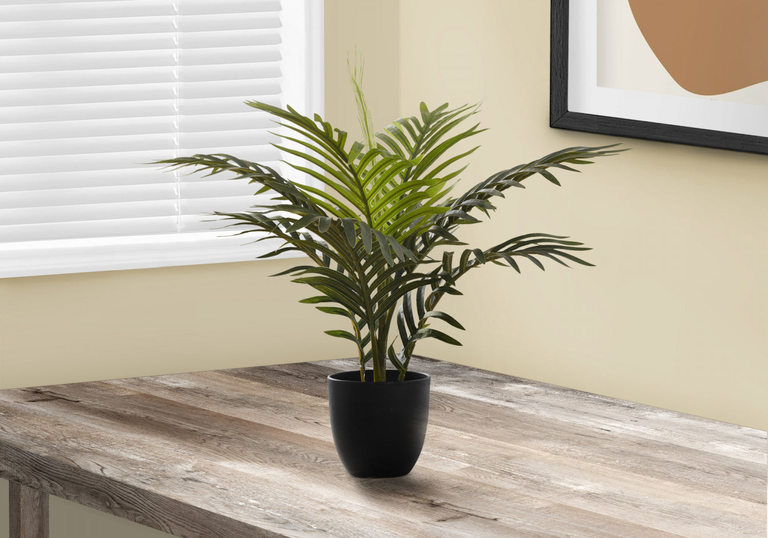 20 Pack Small Artificial Palm Plants with 5 Black Pots - Realistic Fake Tropical Greenery for Home Office Decor, Wedding Centerpieces & Indoor Jungle Theme Party Decorations